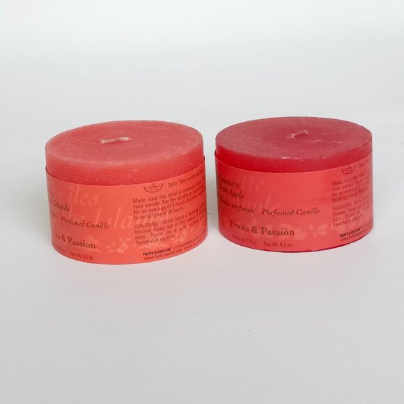 RETRO Fruits and Passion Candle Lot SCENTED Crab Apple Scents of the Islands x 2 - Picture 9 of 10